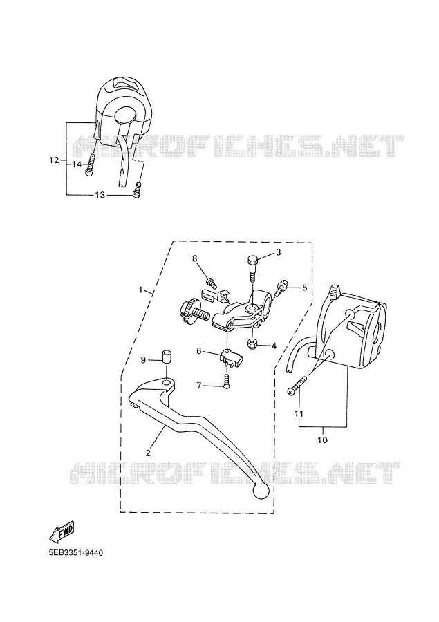 STUURSCHAKELAAR / HEVEL Yamaha MOTO 600 2002 R6  YZF-R6