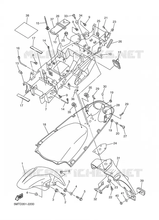 SPATBORD Yamaha MOTO 600 2002 R6  YZF-R6