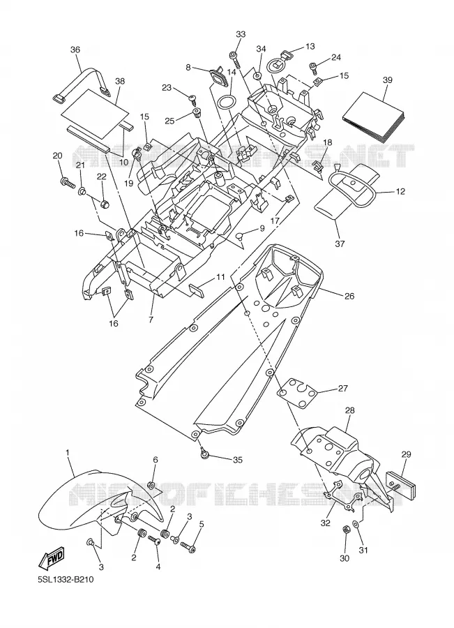 SPATBORD Yamaha MOTO 600 2003 R6  YZF-R6