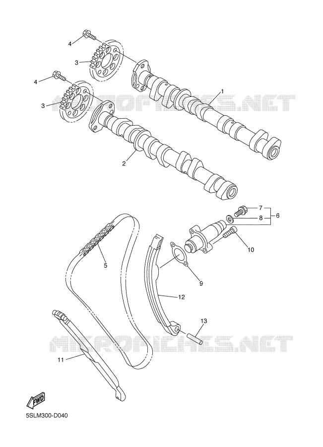 NOKKENAS / KETTING Yamaha MOTO 600 2005 R6  YZF-R6