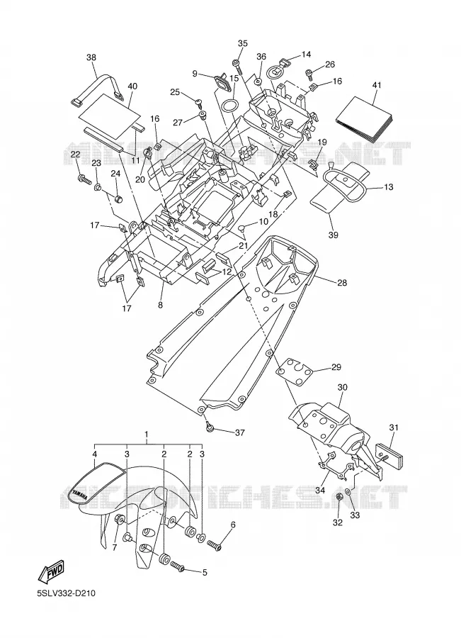 SPATBORD Yamaha MOTO 600 2005 R6  YZF-R6
