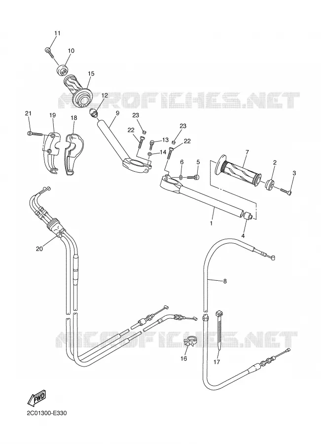 STUUR / KABEL Yamaha MOTO 600 2006 R6  YZF-R6