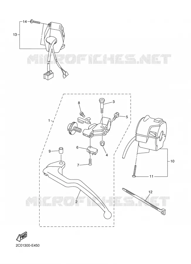 STUURSCHAKELAAR / HEVEL Yamaha MOTO 600 2008 R6  YZF-R6