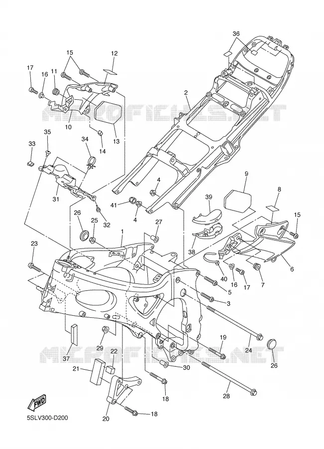 FRAME Yamaha MOTO 600 2005 R6  YZF-R6T