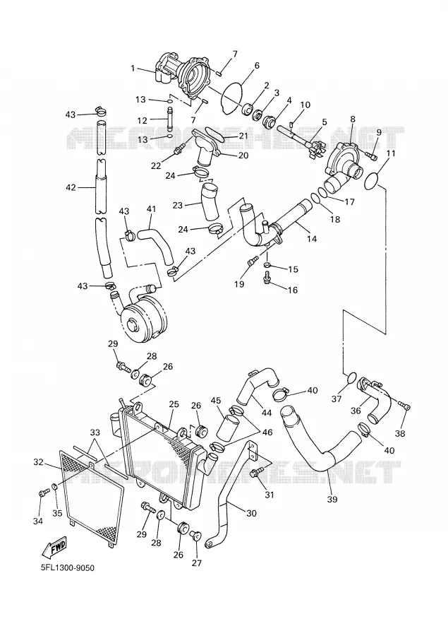 WATERPOMP Yamaha MOTO 750 1999 R7  YZF-R7