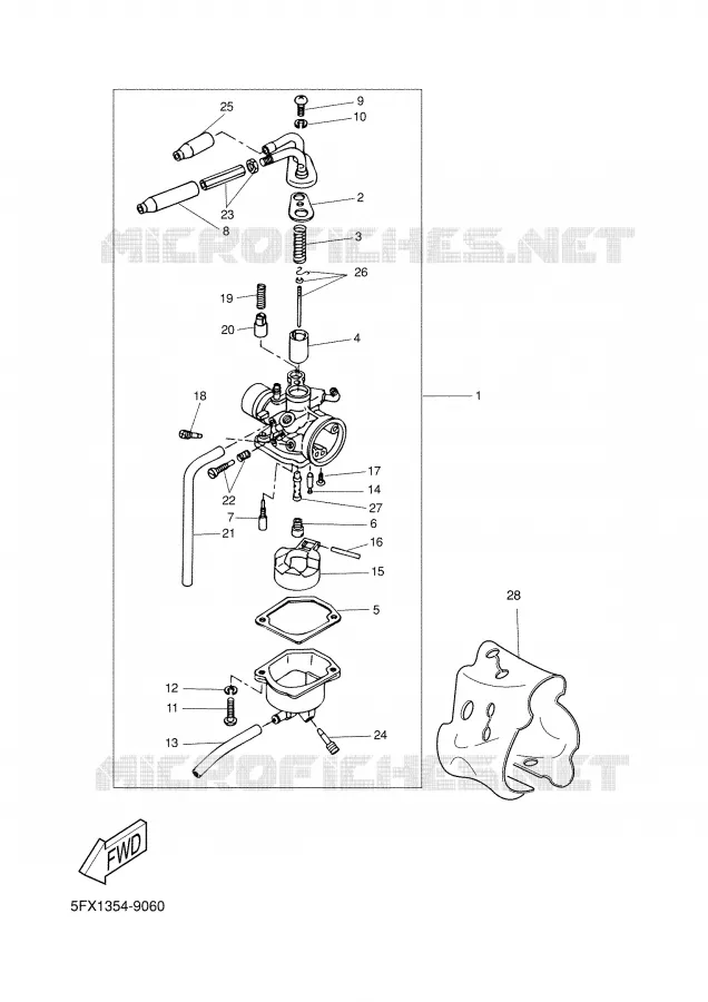 CARBURATEUR  Yamaha SCOOTER 50 2002 SLIDER  EW50 SLIDER