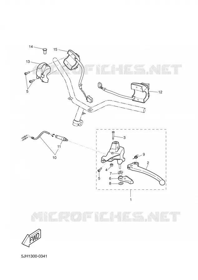 STUURSCHAKELAAR / HEVEL Yamaha SCOOTER 50 2002 SLIDER  EW50 SLIDER