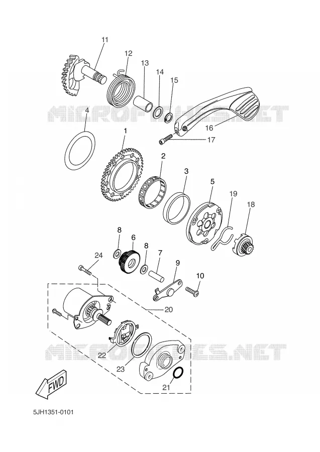 STARTMOTOR Yamaha SCOOTER 50 2004 SLIDER  EW50N