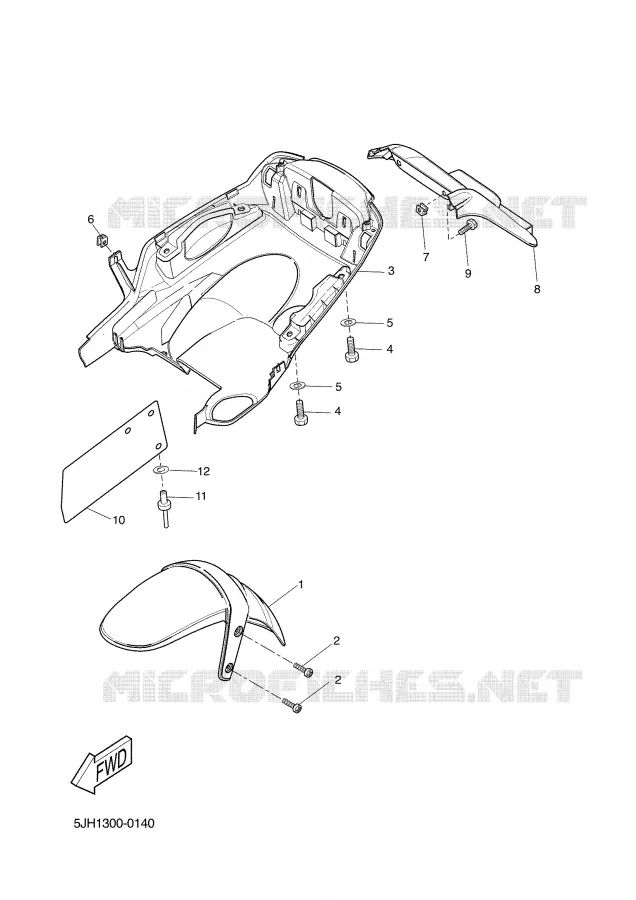 SPATBORD Yamaha SCOOTER 50 2004 SLIDER  EW50N