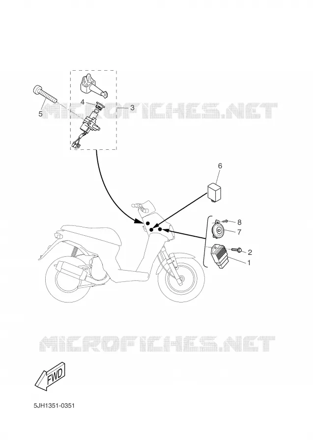 ELECTRISCH 1 Yamaha SCOOTER 50 2008 SLIDER  EW50N