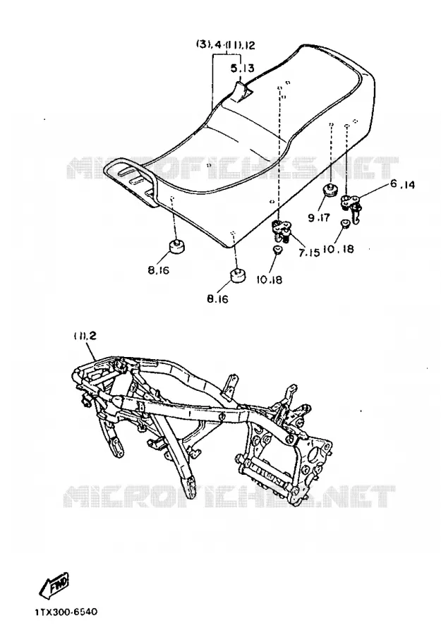 OPTIONELE ONDERDELEN - CHASSIS - FOR AUSTRIA Yamaha MOTO 1200 1986 FJ  FJ1200