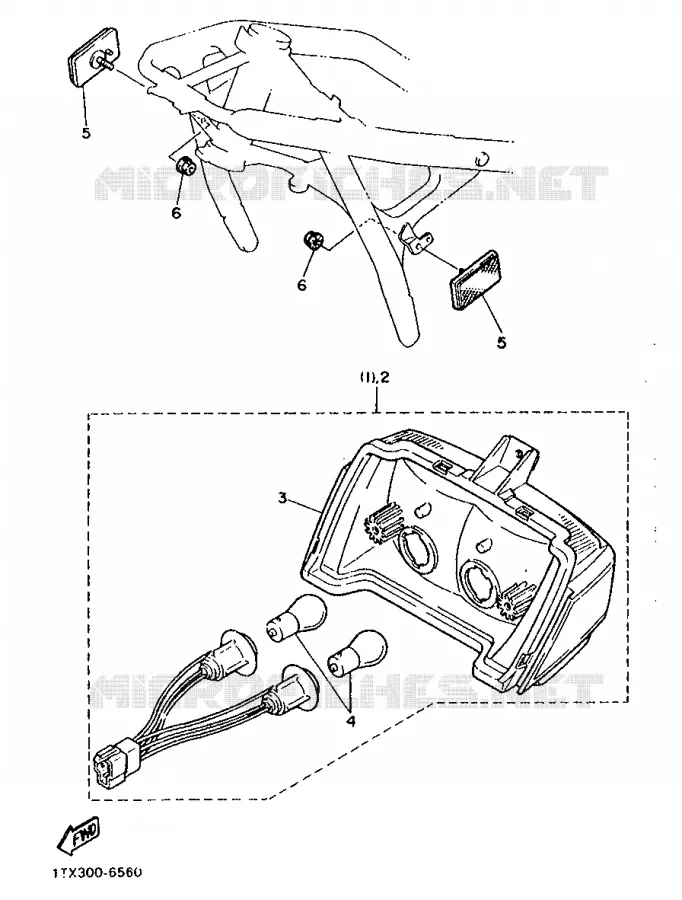 ALTERNATIEF ACHTERLICHT - FOR AUSTRIA Yamaha MOTO 1200 1986 FJ  FJ1200