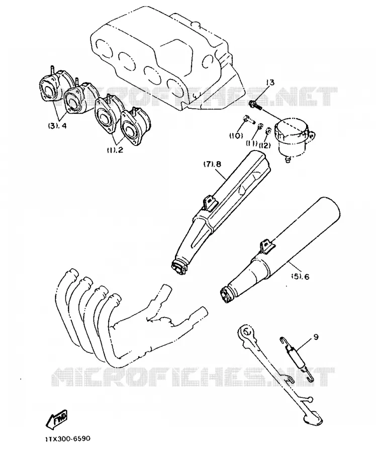 ALTERNATIEF MOTOR / CHASSIS - FOR SWEDEN Yamaha MOTO 1200 1986 FJ  FJ1200