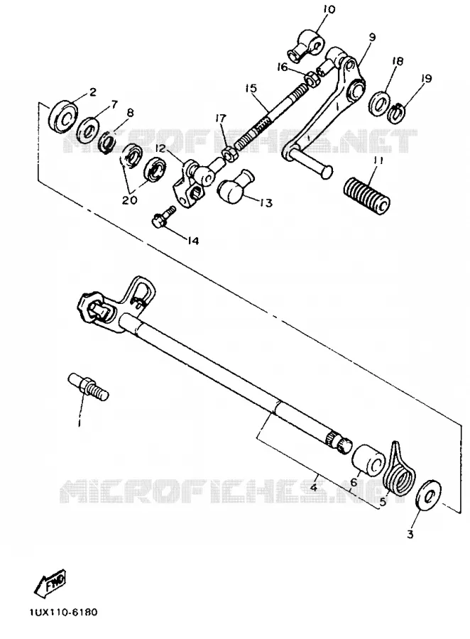 SCHAKEL STANG / PEDAAL Yamaha MOTO 1200 1987 FJ  FJ1200