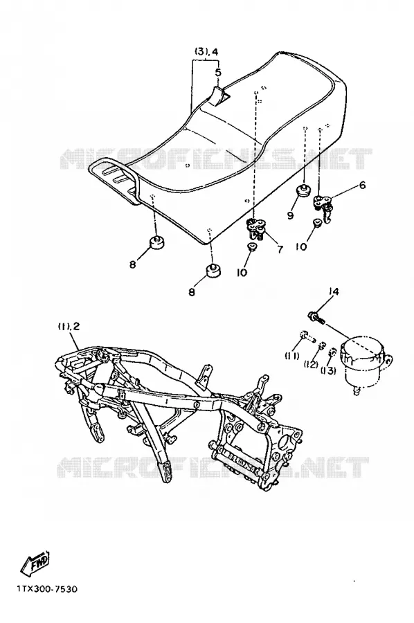 OPTIONELE ONDERDELEN - CHASSIS - FOR AUSTRIA Yamaha MOTO 1200 1987 FJ  FJ1200