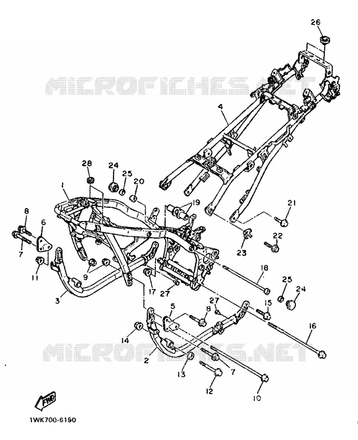 FRAME Yamaha MOTO 1200 1987 FJ  FJ1200