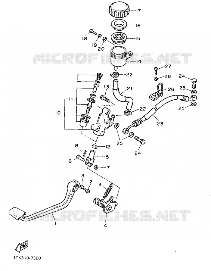 REMPOMP ACHTER Yamaha MOTO 1200 1987 FJ  FJ1200