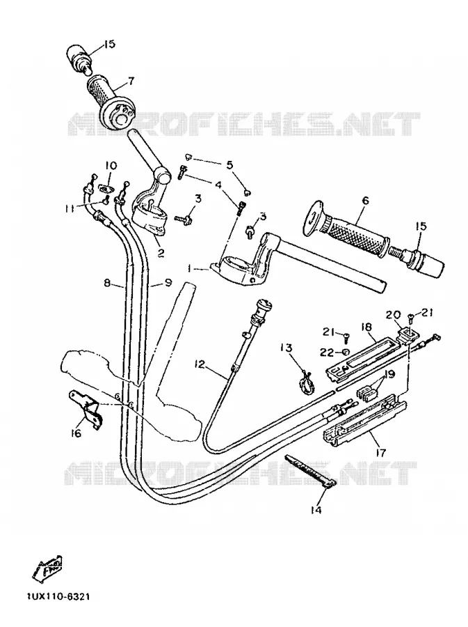STUUR / KABEL Yamaha MOTO 1200 1987 FJ  FJ1200U