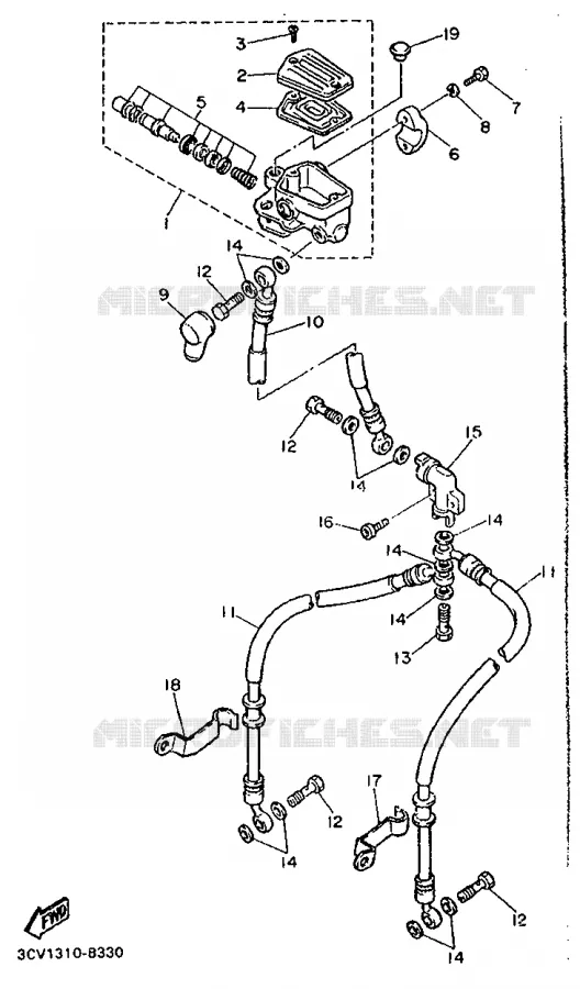 POMP VOOR Yamaha MOTO 1200 1988 FJ  FJ1200