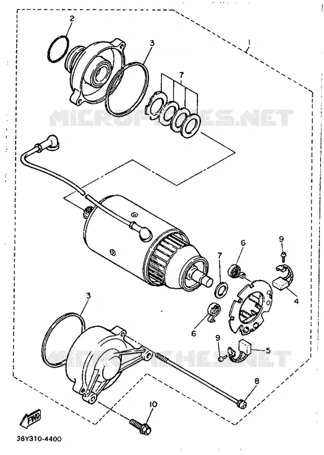 STARTMOTOR Yamaha MOTO 1200 1988 FJ  FJ1200