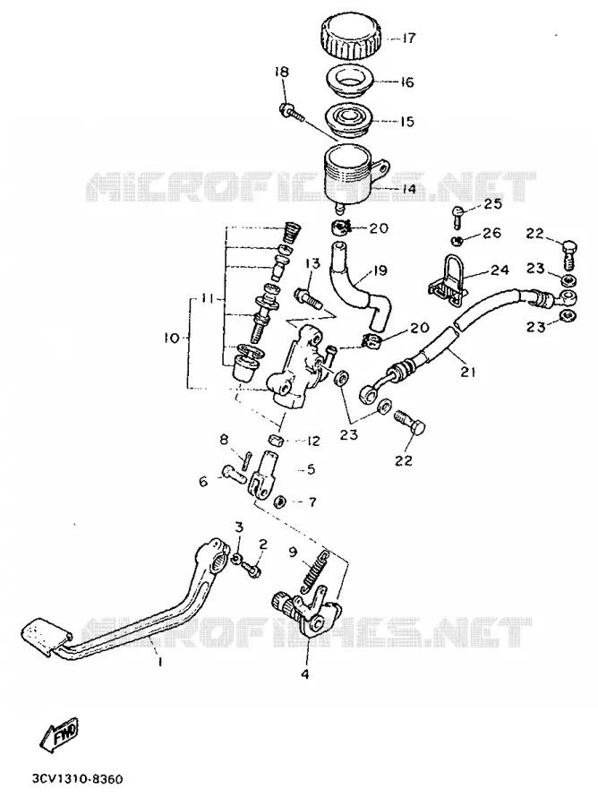 REMPOMP ACHTER Yamaha MOTO 1200 1990 FJ  FJ1200