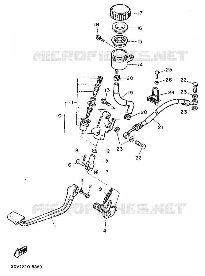 REMPOMP ACHTER Yamaha MOTO 1200 1990 FJ  FJ1200