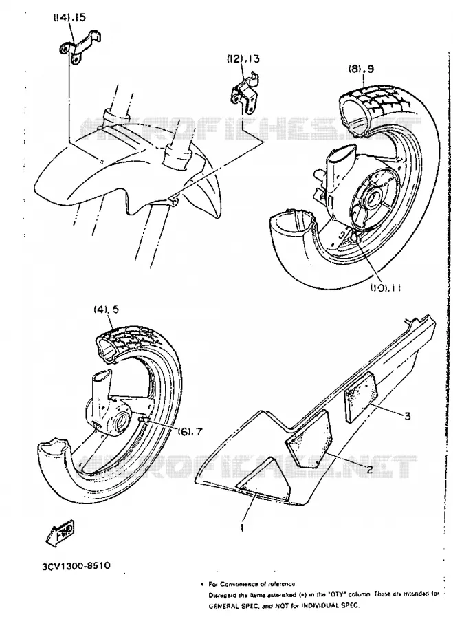 OPTIONELE ONDERDELEN - CHASSIS - FOR AUSTRALIA Yamaha MOTO 1200 1990 FJ  FJ1200