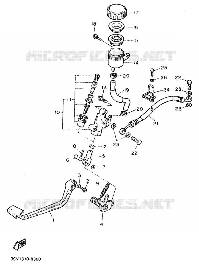 REMPOMP ACHTER Yamaha MOTO 1200 1990 FJ  FJ1200