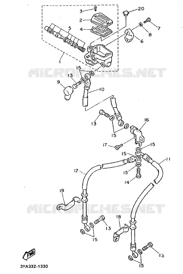 POMP VOOR Yamaha MOTO 1200 1991 FJ  FJ1200