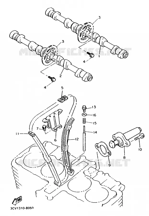 NOKKENAS / KETTING Yamaha MOTO 1200 1993 FJ  FJ1200