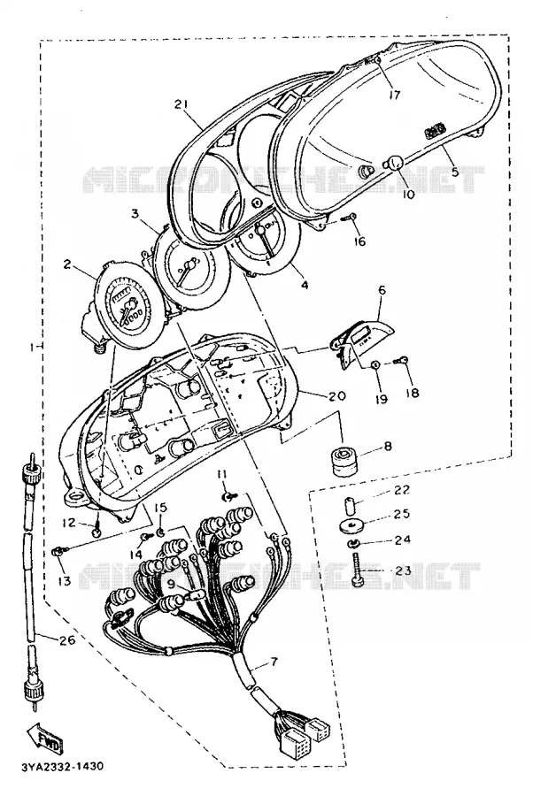 ALTERNATIEF TELLER - FOR DENMARK / NORWAY / HOLLAND / ITALY Yamaha MOTO 1200 1991 FJ ABS  FJ1200A