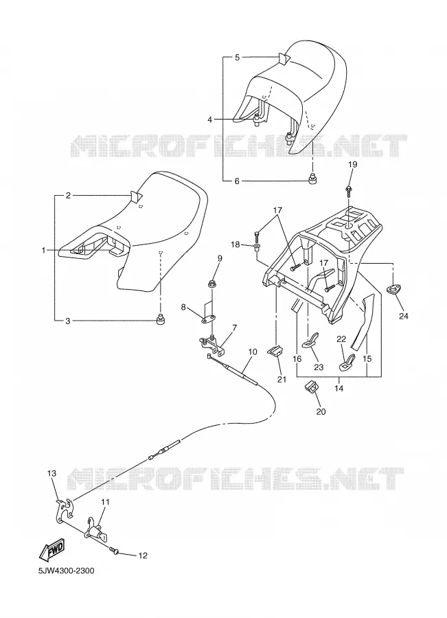 SELLE Yamaha MOTO 1300 2002 FJR  FJR1300
