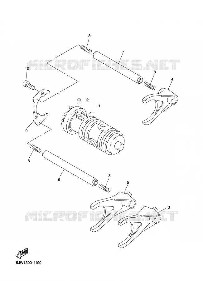 SCHAKELWALS / VORKEN Yamaha MOTO 1300 2004 FJR  FJR1300