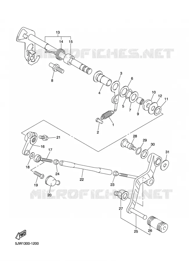 SCHAKEL STANG / PEDAAL Yamaha MOTO 1300 2004 FJR  FJR1300
