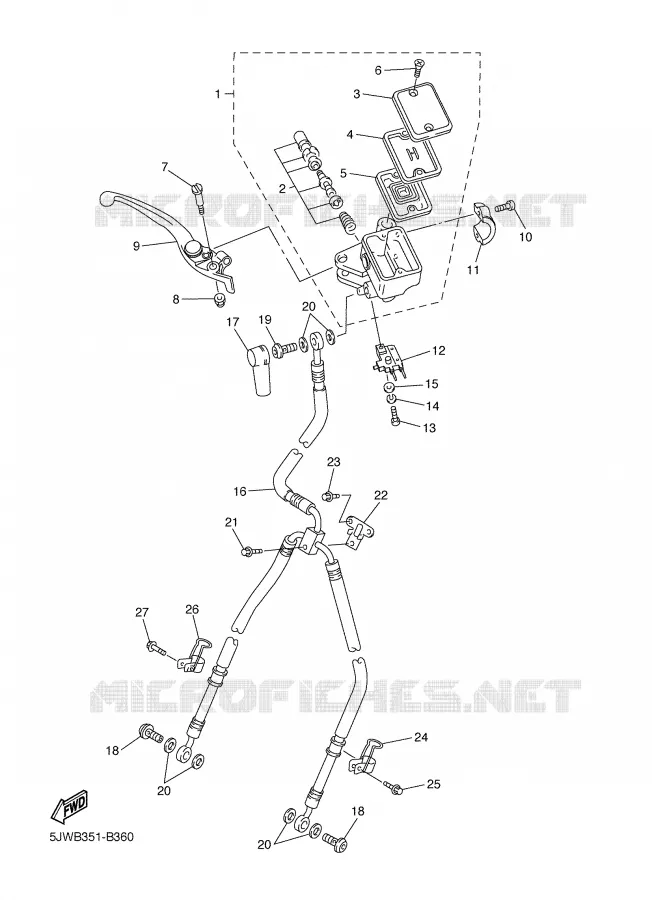 REMPOMP VOOR Yamaha MOTO 1300 2005 FJR  FJR1300
