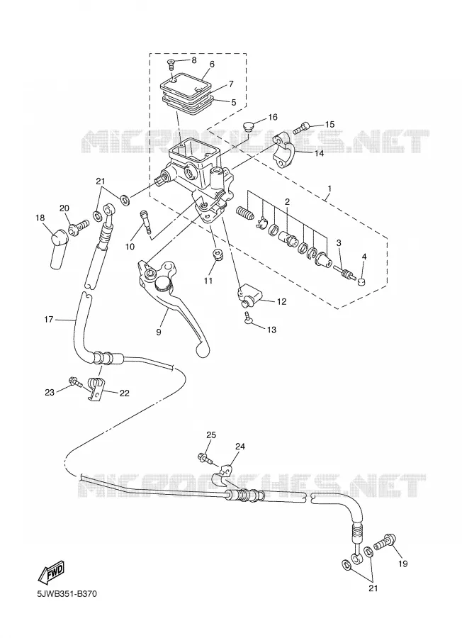 KOPPELINGS POMP Yamaha MOTO 1300 2005 FJR  FJR1300