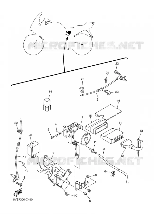 ELECTRISCH 3 Yamaha MOTO 1300 2004 FJR ABS  FJR1300A