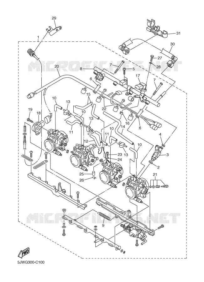 INLAAT 2 Yamaha MOTO 1300 2004 FJR ABS  FJR1300A