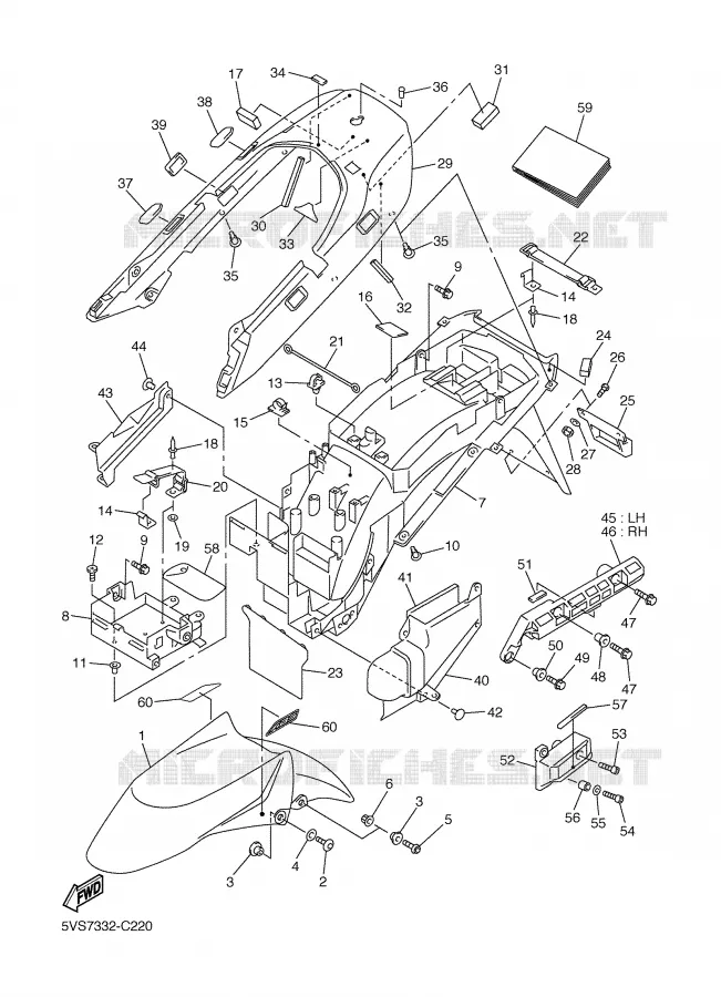 SPATBORD Yamaha MOTO 1300 2004 FJR ABS  FJR1300A