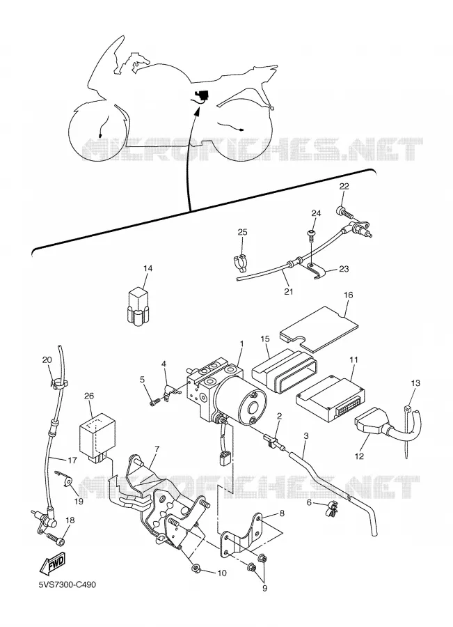 ELECTRISCH 3 Yamaha MOTO 1300 2004 FJR ABS  FJR1300A
