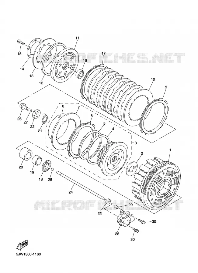 STARTMOTOR KOPPELINGS Yamaha MOTO 1300 2005 FJR ABS  FJR1300A