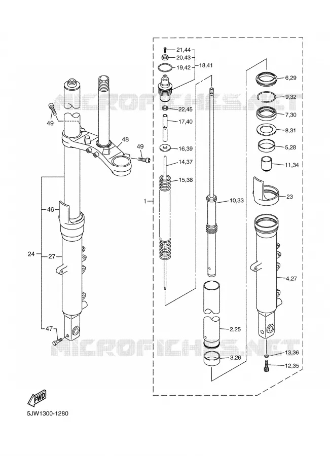 VOORVORK Yamaha MOTO 1300 2005 FJR ABS  FJR1300A