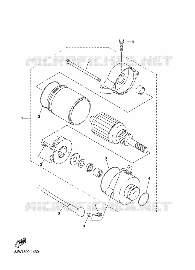STARTMOTOR Yamaha MOTO 1300 2005 FJR ABS  FJR1300A