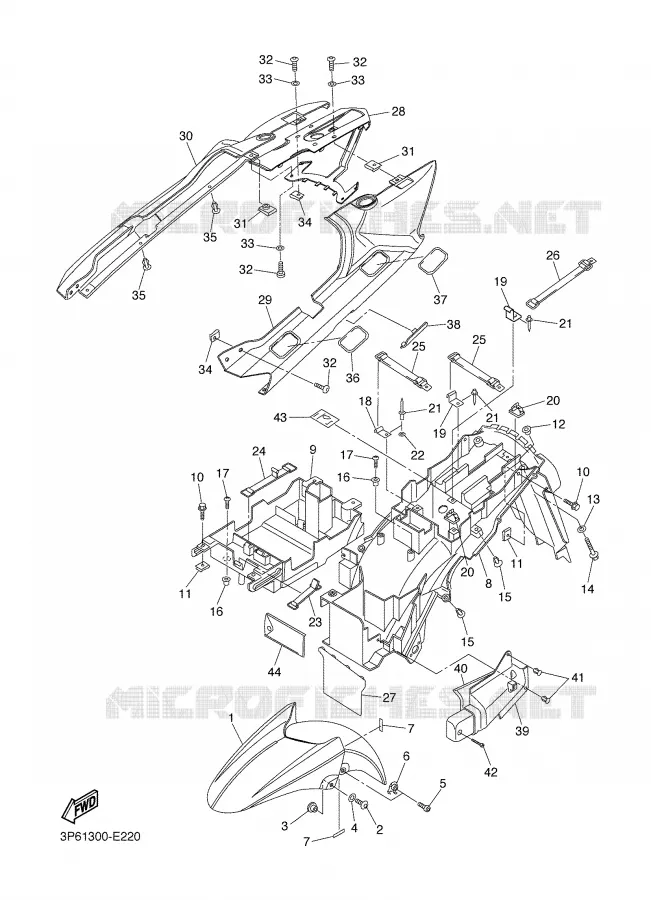 SPATBORD Yamaha MOTO 1300 2006 FJR ABS  FJR1300A