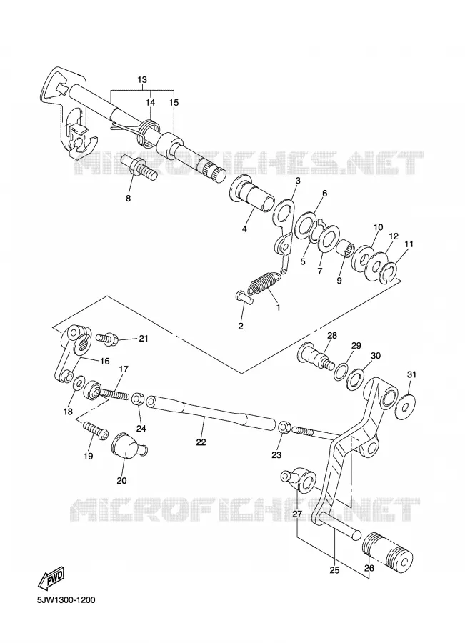 SCHAKEL STANG / PEDAAL Yamaha MOTO 1300 2006 FJR ABS  FJR1300A