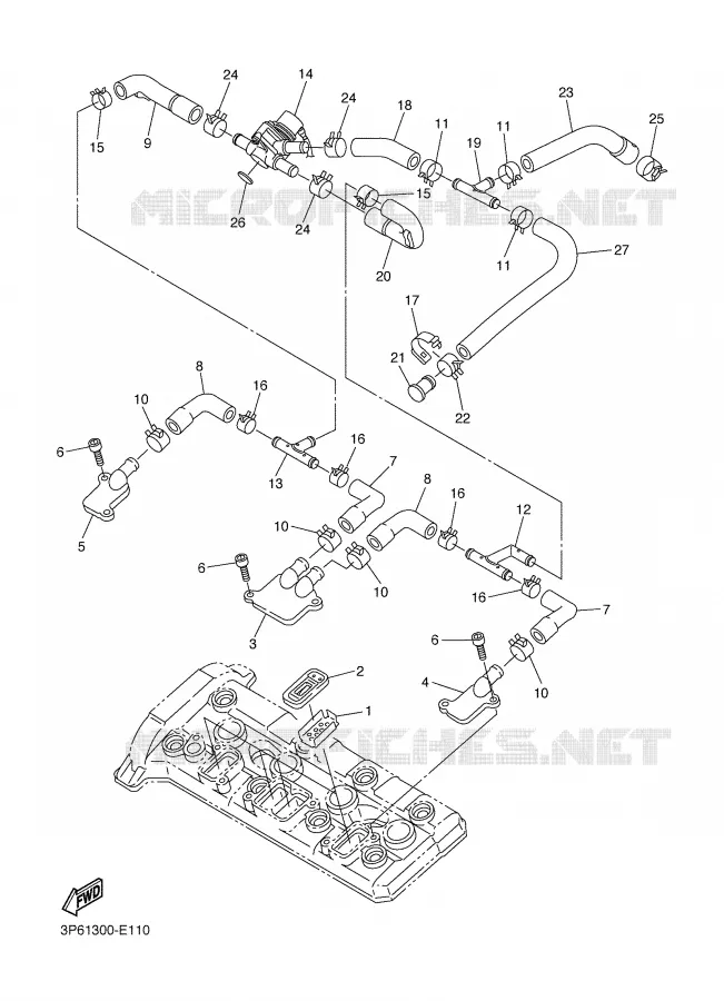 AIR INDUCTION SYSTEM AIS Yamaha MOTO 1300 2006 FJR ABS  FJR1300A