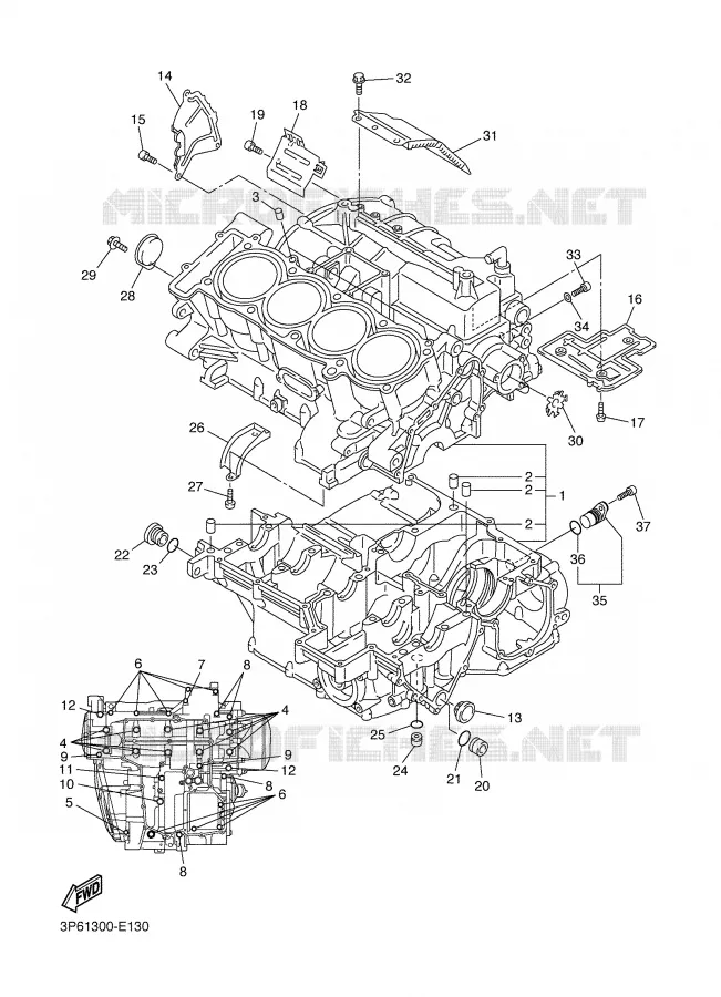 CARTERDELEN Yamaha MOTO 1300 2007 FJR ABS  FJR1300A