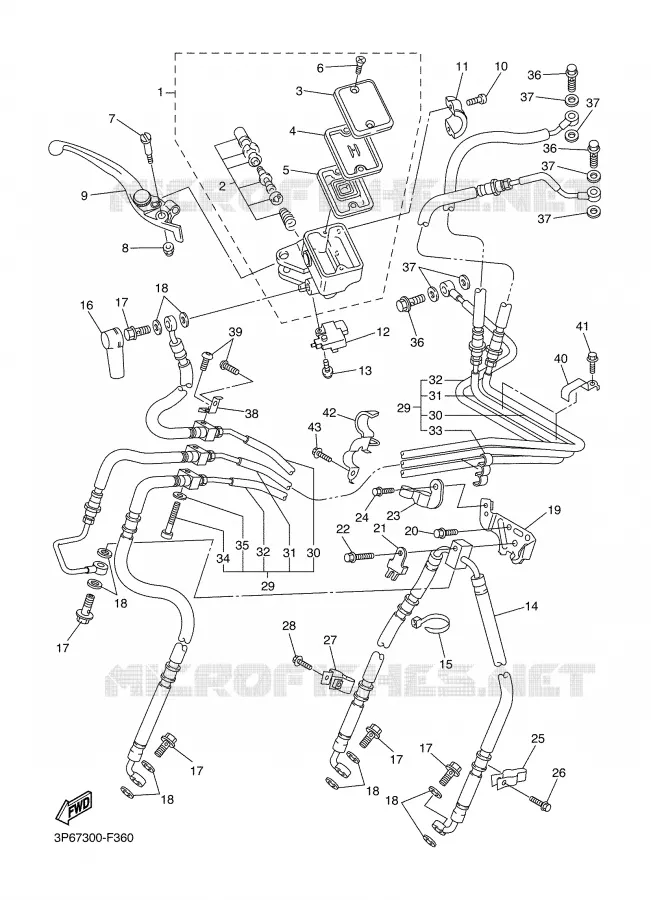POMP VOOR Yamaha MOTO 1300 2007 FJR ABS  FJR1300A