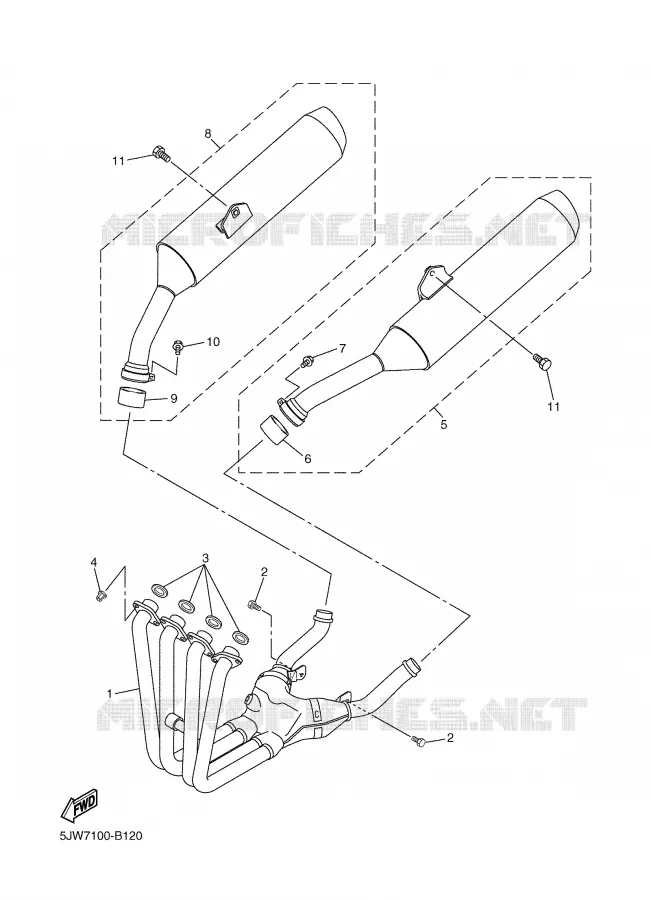 UITLAAT Yamaha MOTO 1300 2007 FJR ABS  FJR1300A