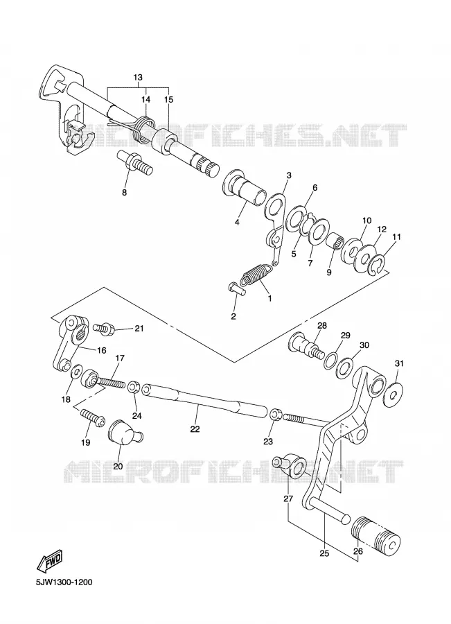 SCHAKEL STANG / PEDAAL Yamaha MOTO 1300 2007 FJR ABS  FJR1300A